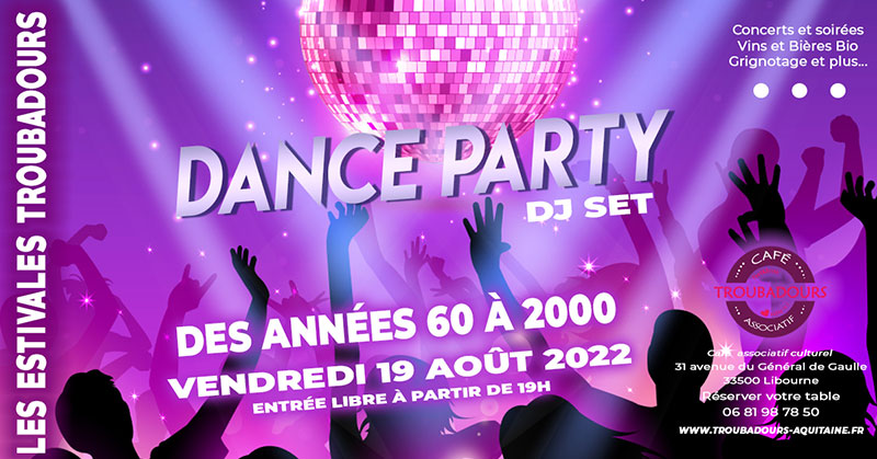 Lire la suite à propos de l’article Dance Party Années 60 à 2000 !